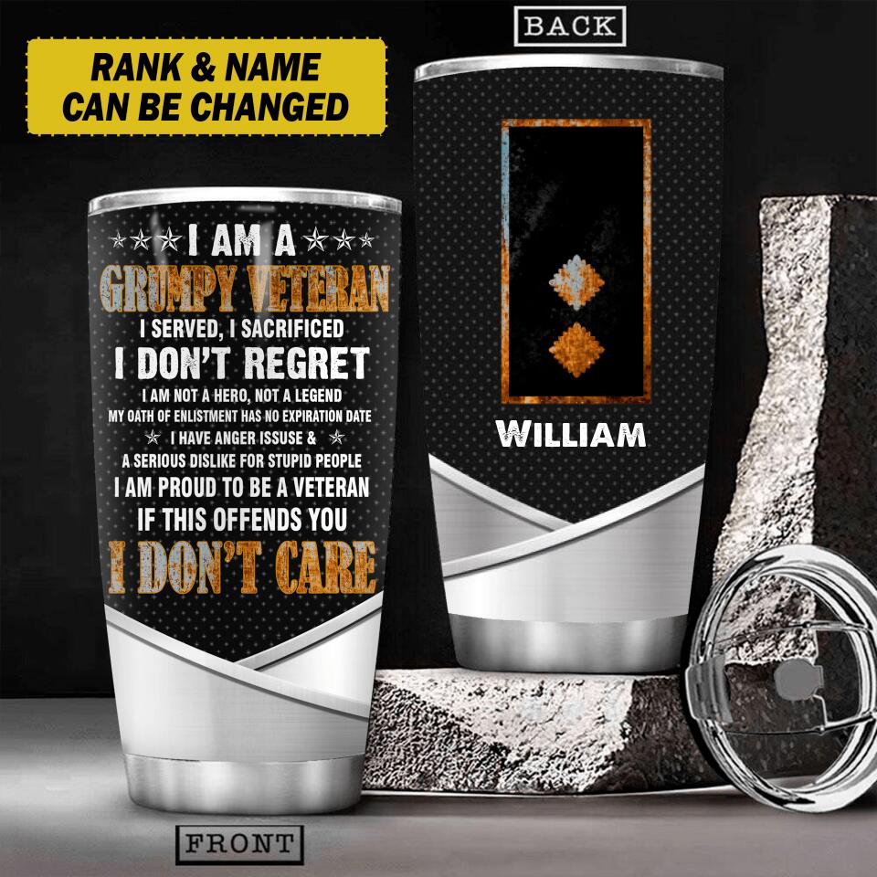 Personalized I Am A Grupmpy Australian Veteran Tumbler Printed 22AUG-HY08