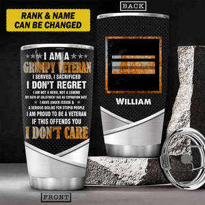 Personalized I Am A Grupmpy French Veteran Tumbler Printed 22AUG-HY08