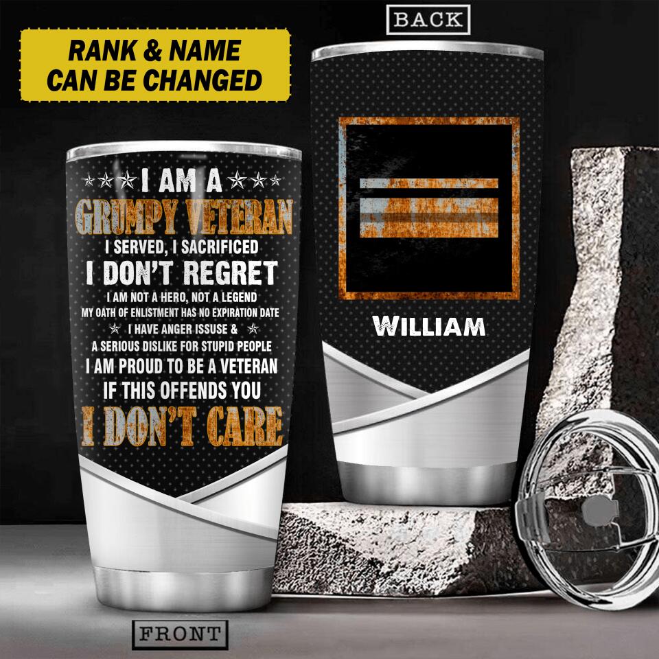 Personalized I Am A Grupmpy French Veteran Tumbler Printed 22AUG-HY08