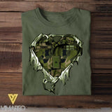 Personalized Swedish Veteran/Soldier Tshirt Printed 22AUG-DT10