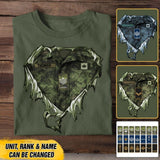 Personalized Canadian Veteran/Soldier Tshirt Printed 22AUG-DT10