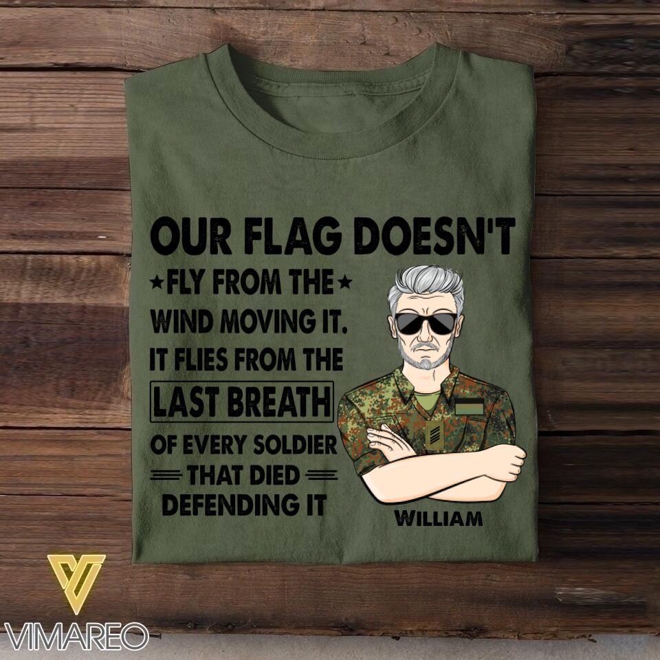 Personalized German Veteran/Soldier Tshirt Printed 22AUG-HY10