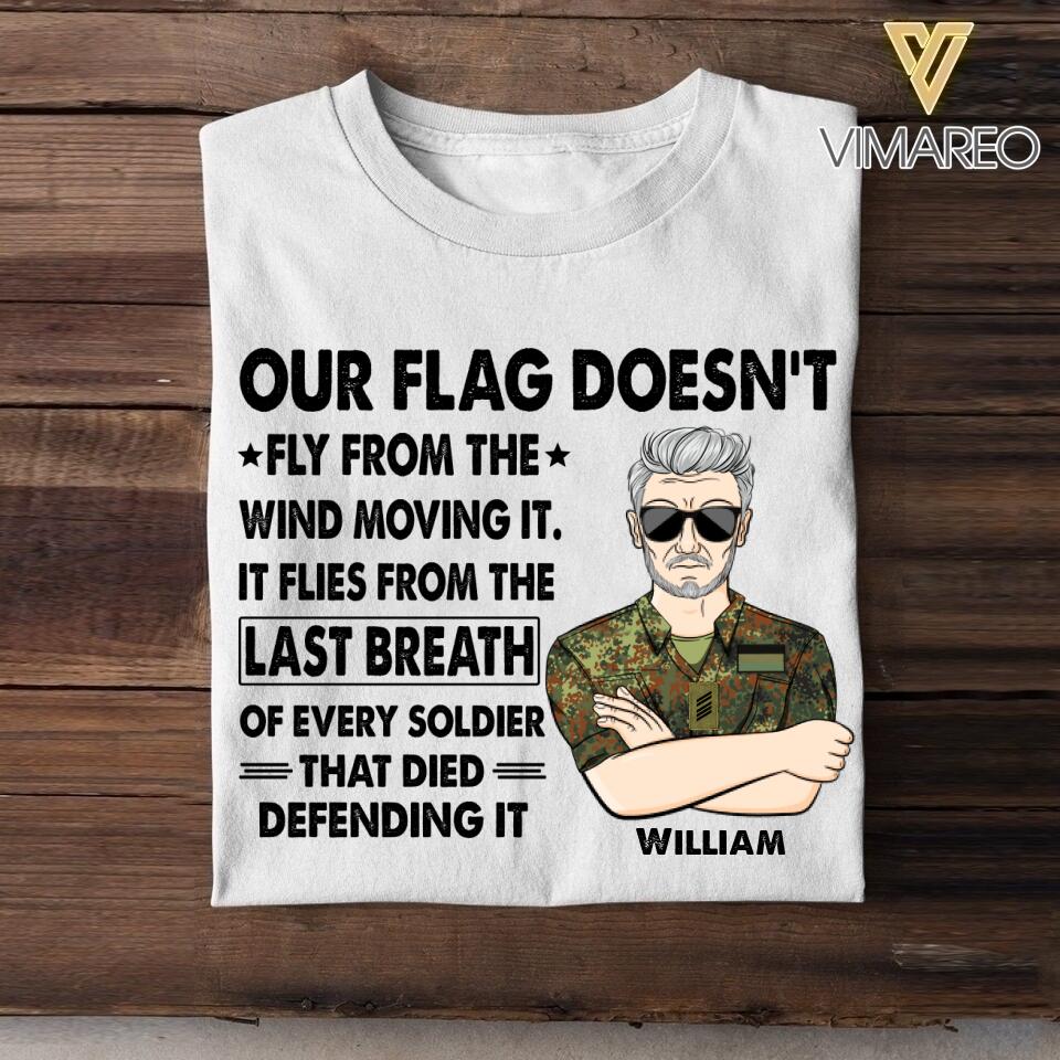 Personalized German Veteran/Soldier Tshirt Printed 22AUG-HY10