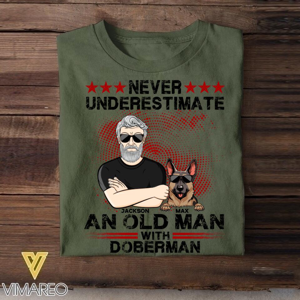 Personalized Never Underestimate And Old Man With German Shepherd Dog Tshirt Printed 22AUG-DT10