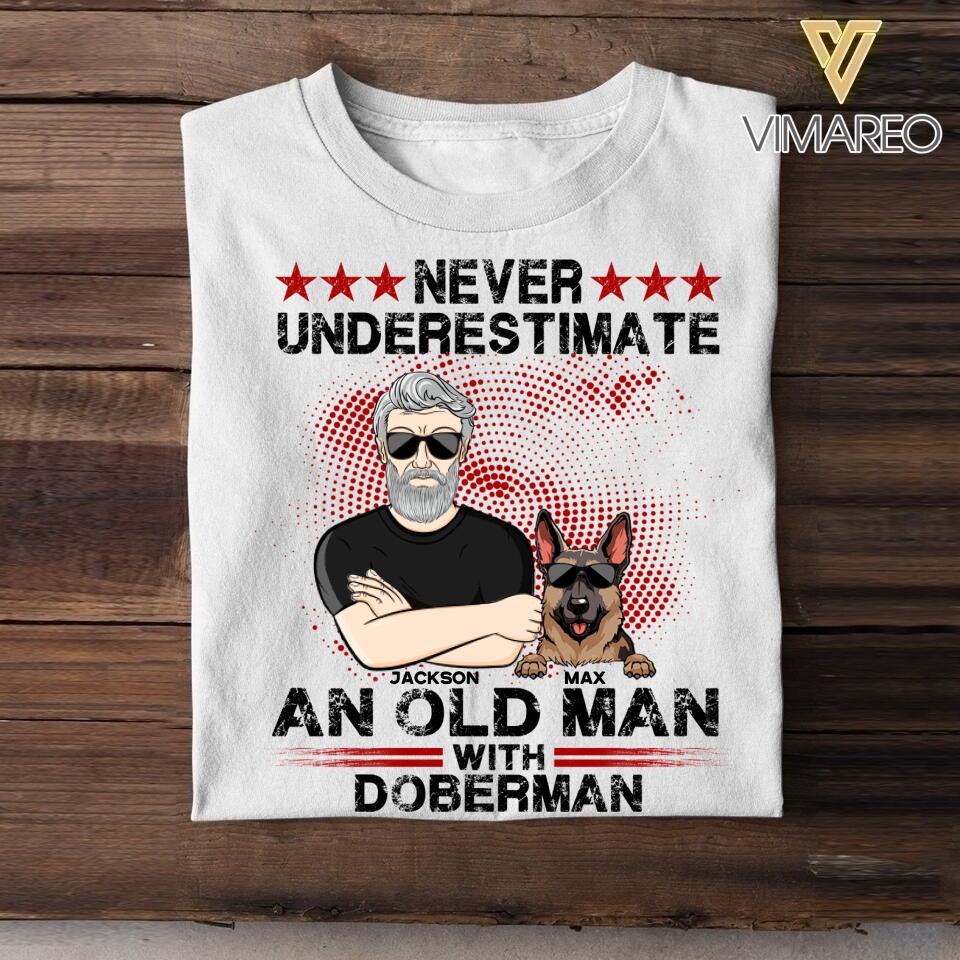 Personalized Never Underestimate And Old Man With German Shepherd Dog Tshirt Printed 22AUG-DT10