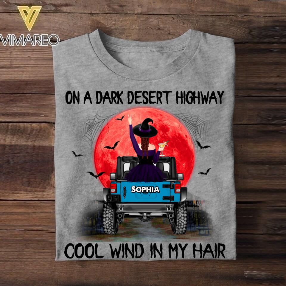 Personalized Jeep Girl Halloween Tshirt Printed 22AUG-MA11