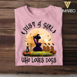 Personalized Just A Girl Who Loves Dogs Halloween Tshirt Printed QTMA1208