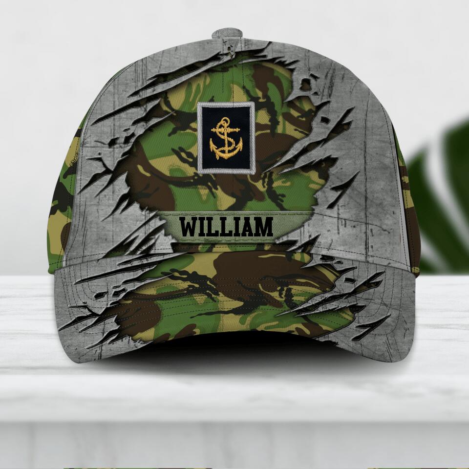 Personalized British Veteran/ Solider Peaked Cap 3D Printed 22AUG-DT13