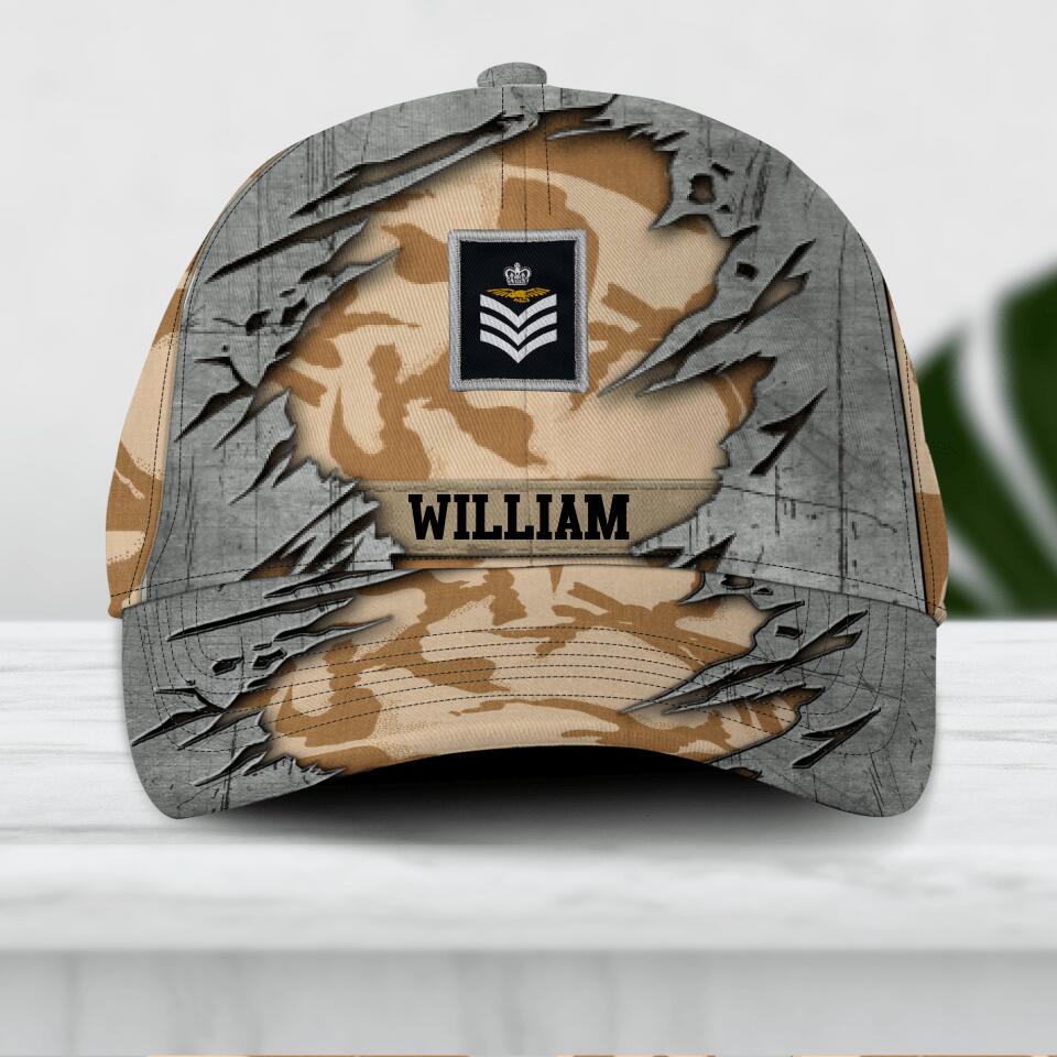 Personalized British Veteran/ Solider Peaked Cap 3D Printed 22AUG-DT13