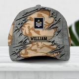Personalized British Veteran/ Solider Peaked Cap 3D Printed 22AUG-DT13