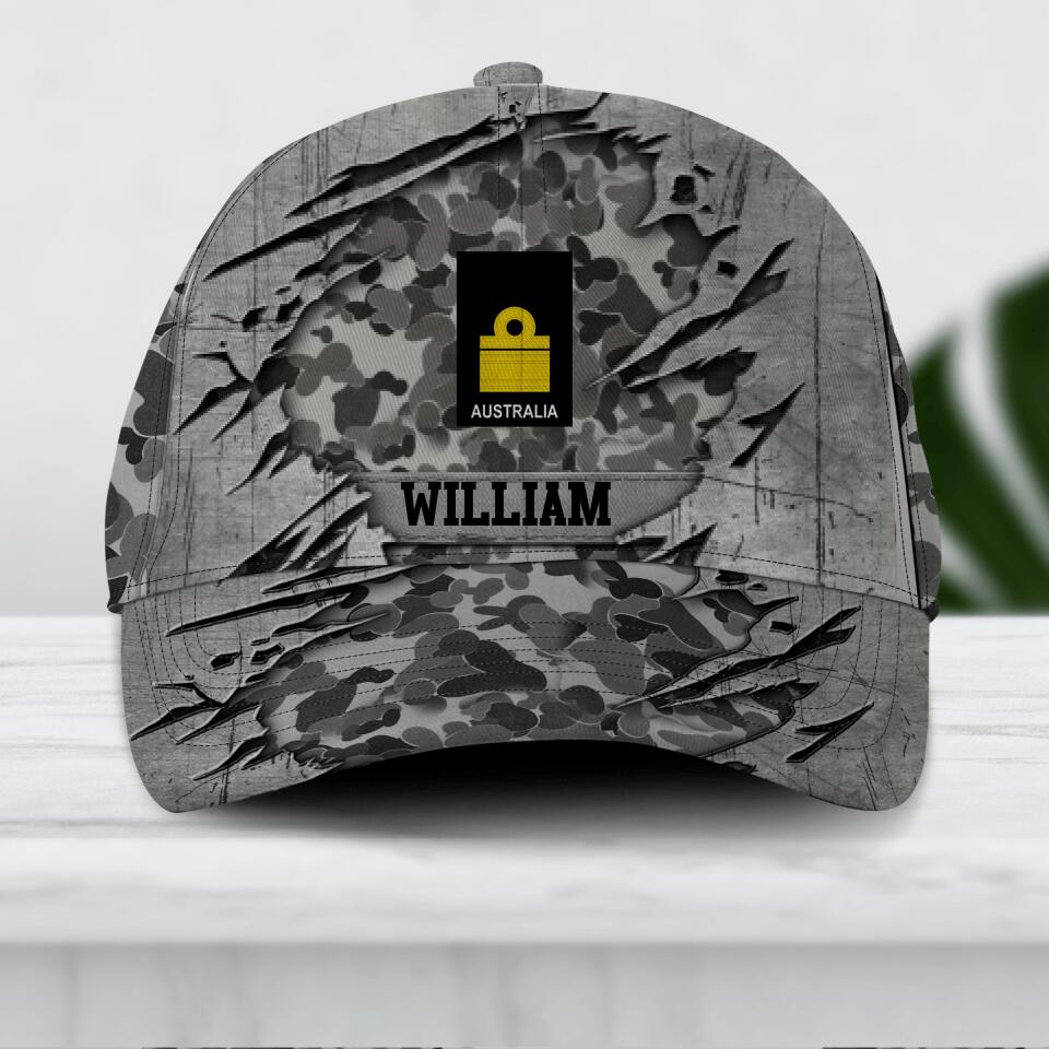 Personalized Australian Veteran/ Solider Peaked Cap 3D Printed 22AUG-DT13