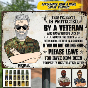 Personalized German Veterans/Soldier Metal Sign Printed 22AUG-HY13