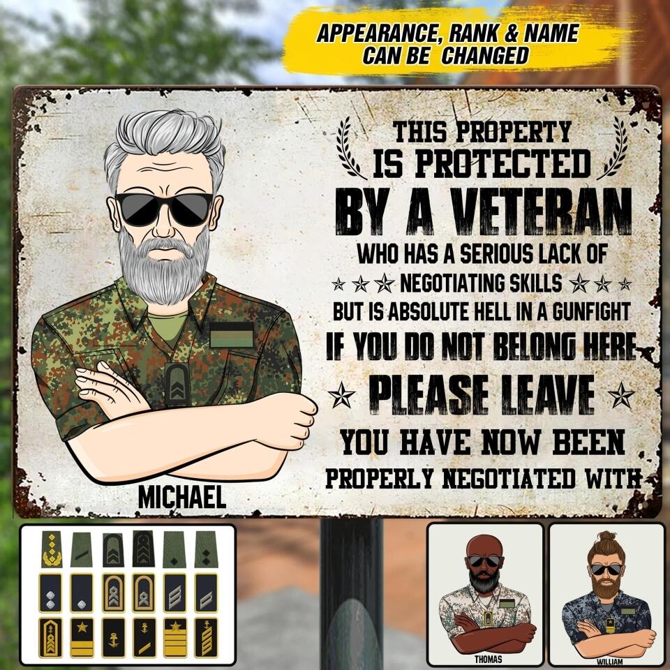 Personalized German Veterans/Soldier Metal Sign Printed 22AUG-HY13