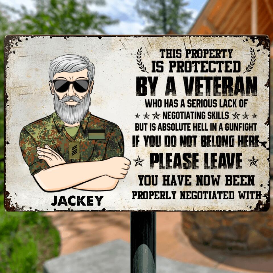 Personalized German Veterans/Soldier Metal Sign Printed 22AUG-HY13