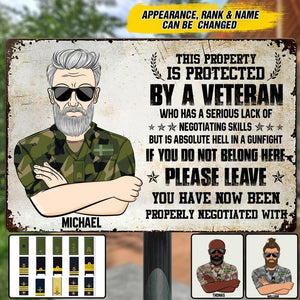 Personalized Swedish Veterans/Soldier Metal Sign Printed 22AUG-HY13