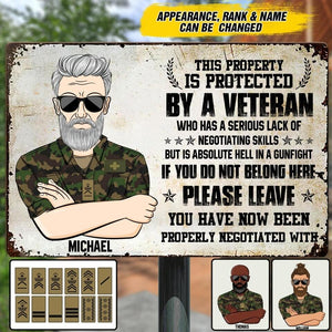 Personalized Swiss Veterans/Soldier Metal Sign Printed 22AUG-HY13