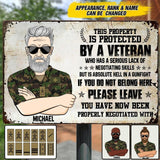 Personalized Swiss Veterans/Soldier Metal Sign Printed 22AUG-HY13