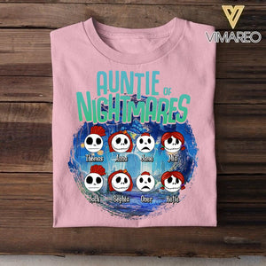 Personalized Auntie Of Nightmares Halloween Tshirt Printed 22AUG-HQ13