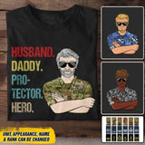 Personalized Australian Veteran Husband Daddy Protector Hero Tshirt Printed 22AUG-DT13