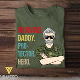 Personalized Canadian Veteran Husband Daddy Protector Hero Tshirt Printed 22AUG-DT13
