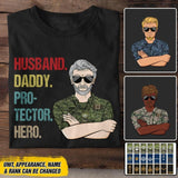 Personalized Canadian Veteran Husband Daddy Protector Hero Tshirt Printed 22AUG-DT13