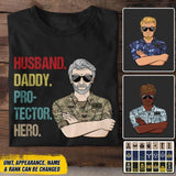 Personalized British Veteran Husband Daddy Protector Hero Tshirt Printed 22AUG-DT13