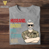 Personalized British Veteran Husband Daddy Protector Hero Tshirt Printed 22AUG-DT13