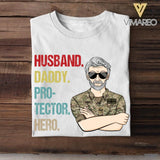 Personalized British Veteran Husband Daddy Protector Hero Tshirt Printed 22AUG-DT13