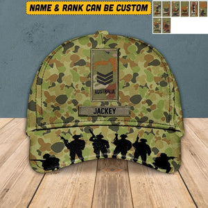 Personalized Australian Veteran/ Solider Cap 3D Printed DMVQ1508