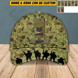 Personalized Australian Veteran/ Solider Cap 3D Printed DMVQ1508