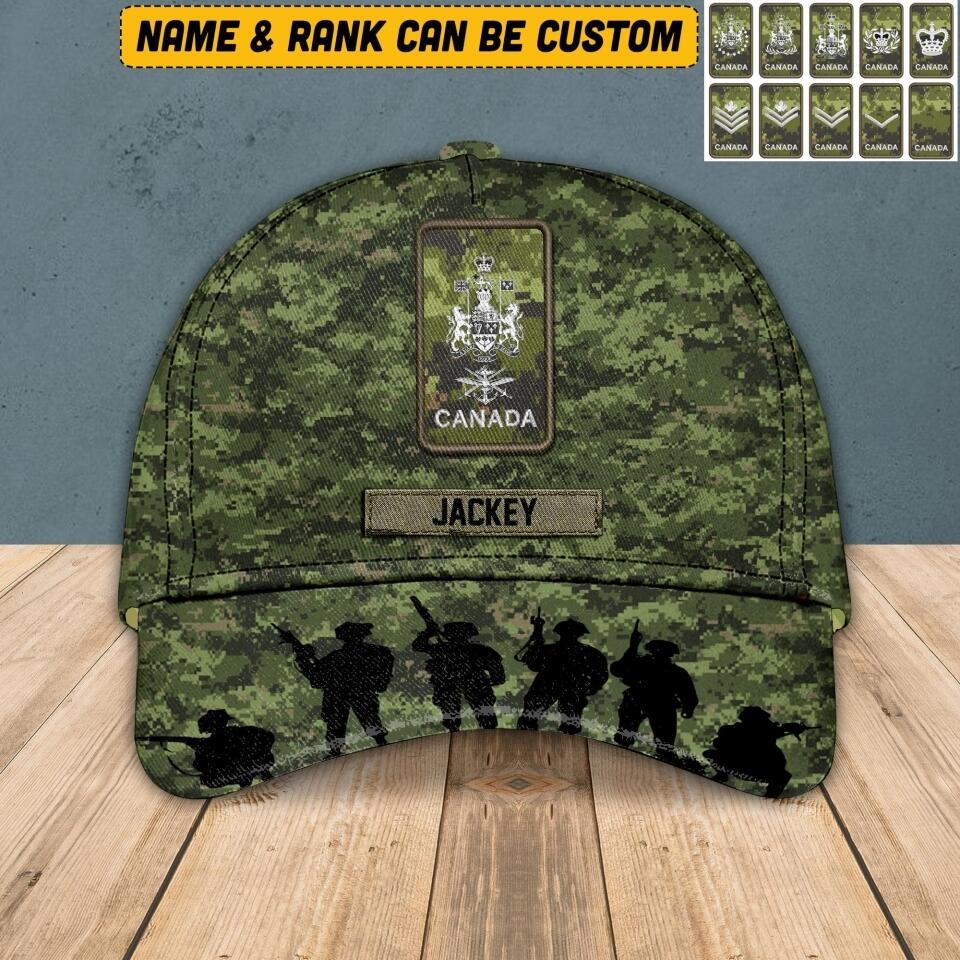 Personalized Canada Veteran/ Solider Cap 3D Printed DMVQ1508