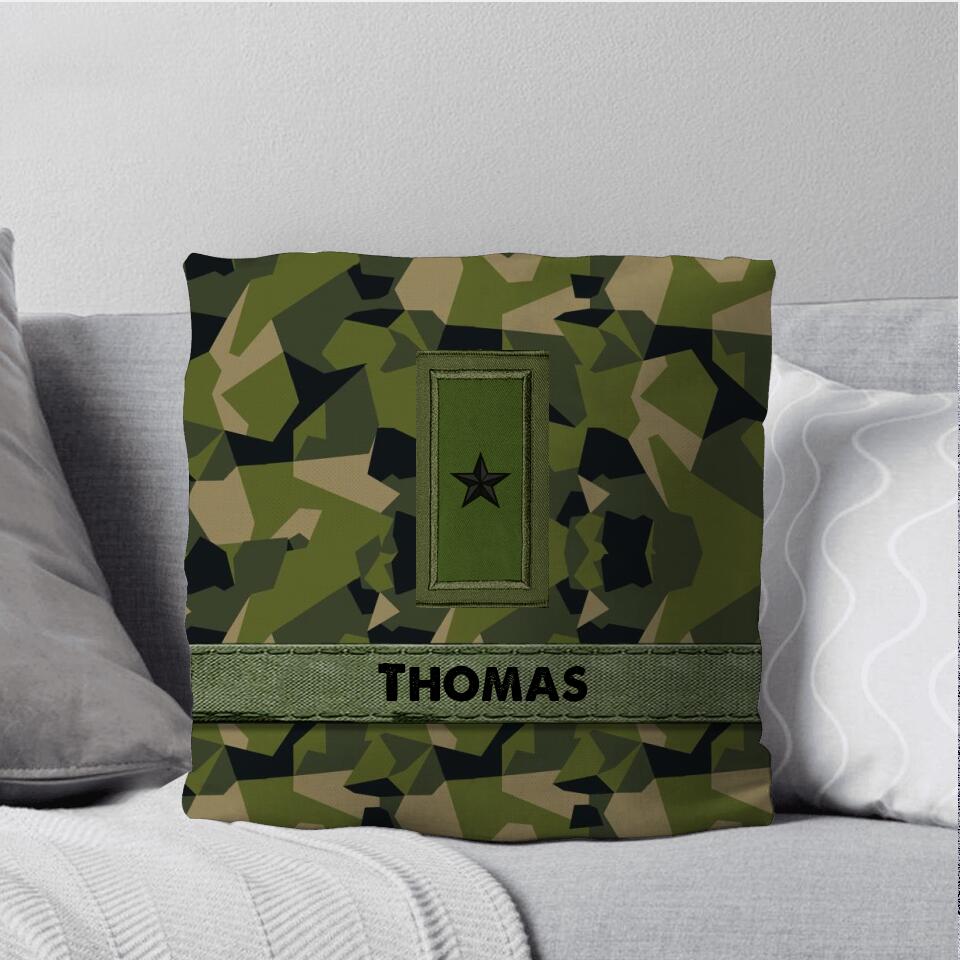 Personalized Swedish Veterans/Soldier Pillow Printed 22AUG-HY16