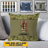 Personalized Australian Veterans/Soldier Pillow Printed 22AUG-HY17
