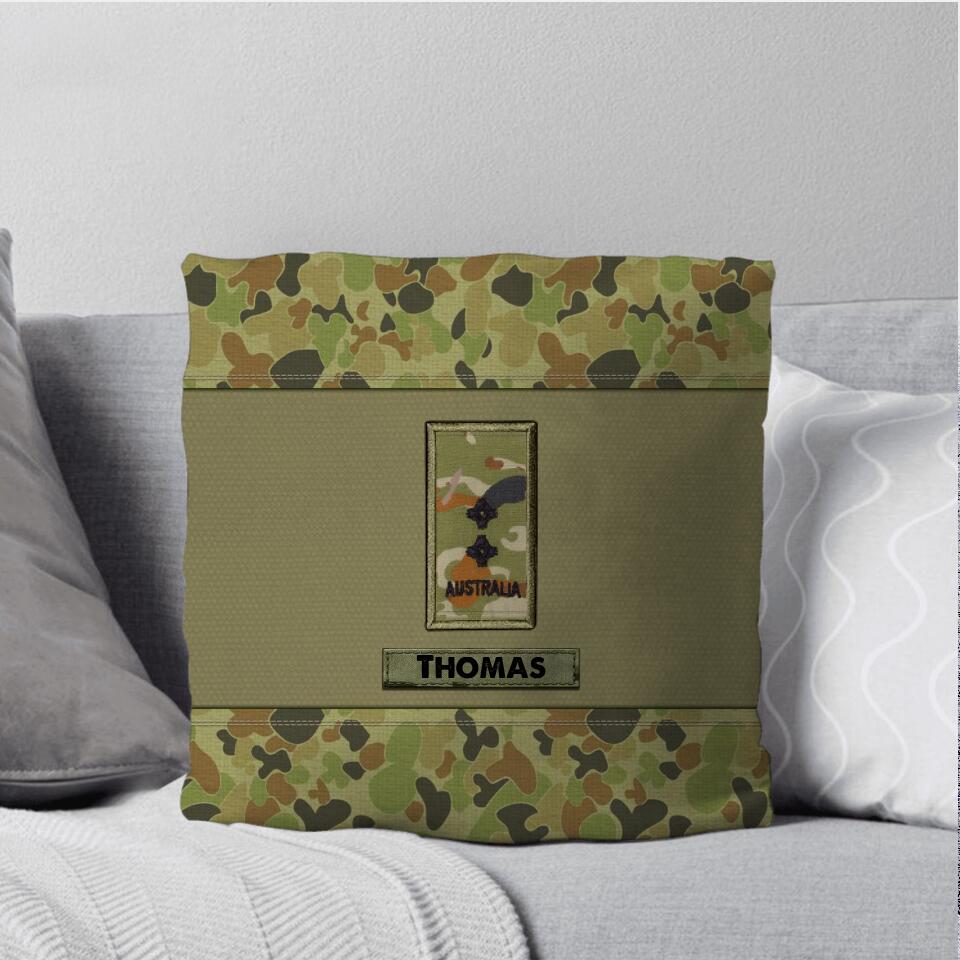 Personalized Australian Veterans/Soldier Pillow Printed 22AUG-HY17