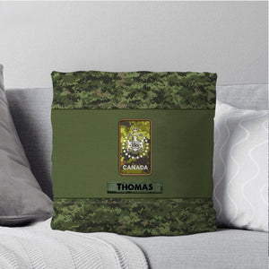 Personalized Canadian Veterans/Soldier Pillow Printed 22AUG-HY17