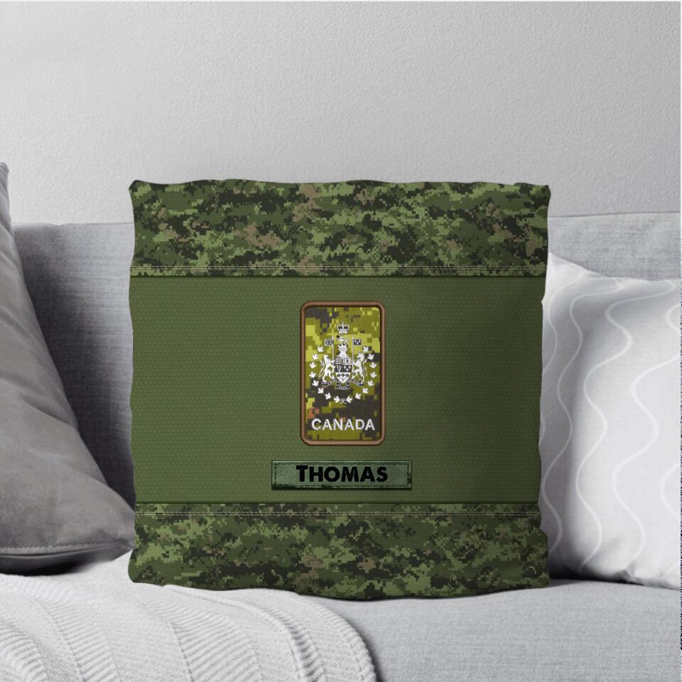 Personalized Canadian Veterans/Soldier Pillow Printed 22AUG-HY17