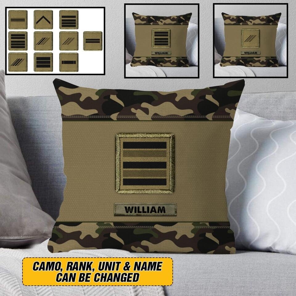 Personalized French Veterans/Soldier Pillow Printed 22AUG-HY17