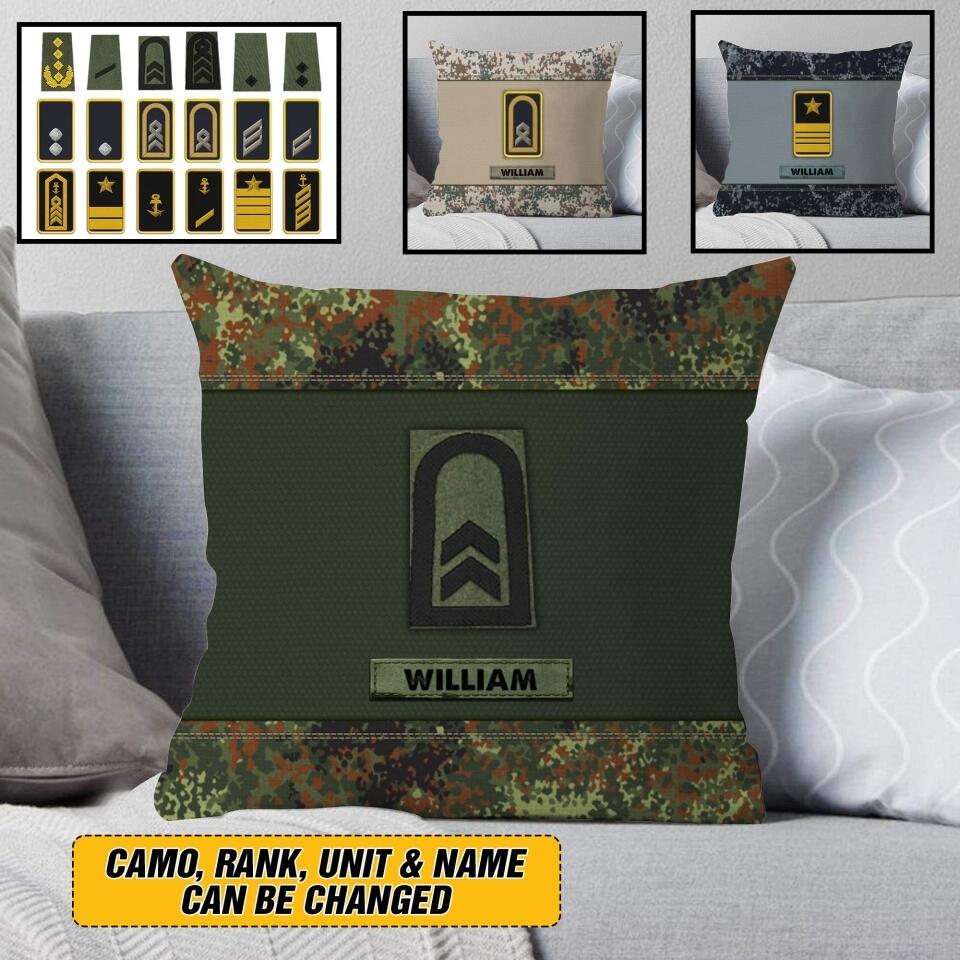 Personalized German Veterans/Soldier Pillow Printed 22AUG-HY17