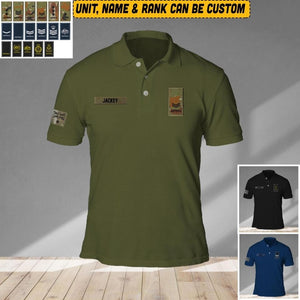 Personalized Australian Veteran/ Solider Rank Polo Shirts 3D Printed QTVQ1708