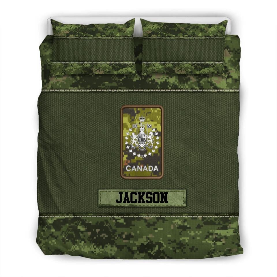 Personalized Veteran/Solider Canada Bedding Set Printed DMDT1708