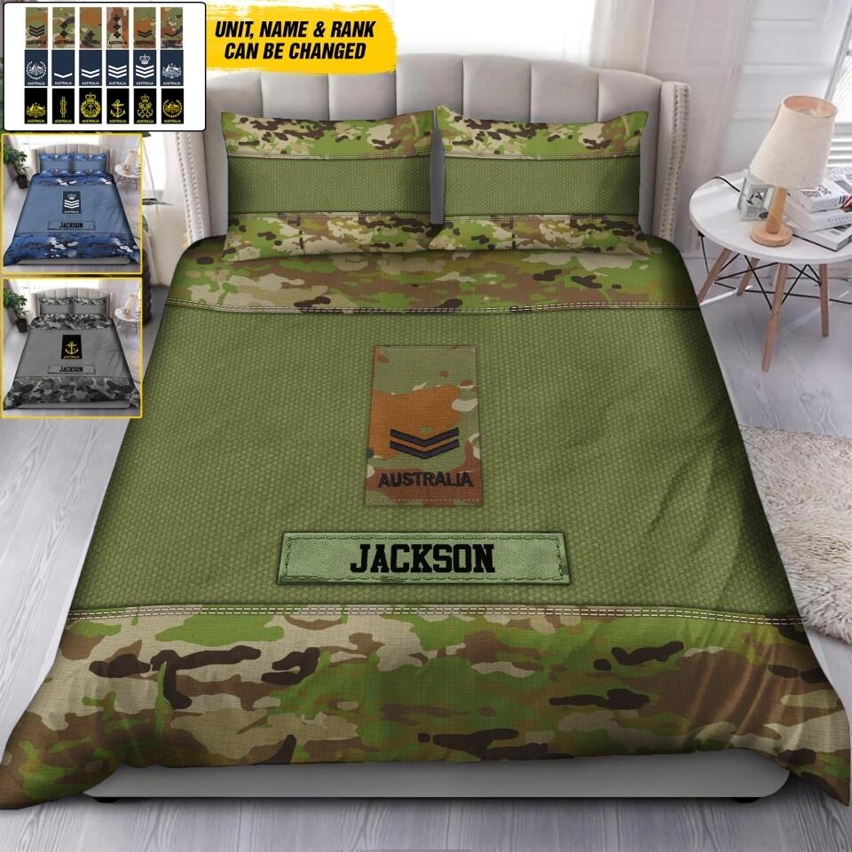 Personalized Veteran/Solider Australia Bedding Set Printed DMDT1708
