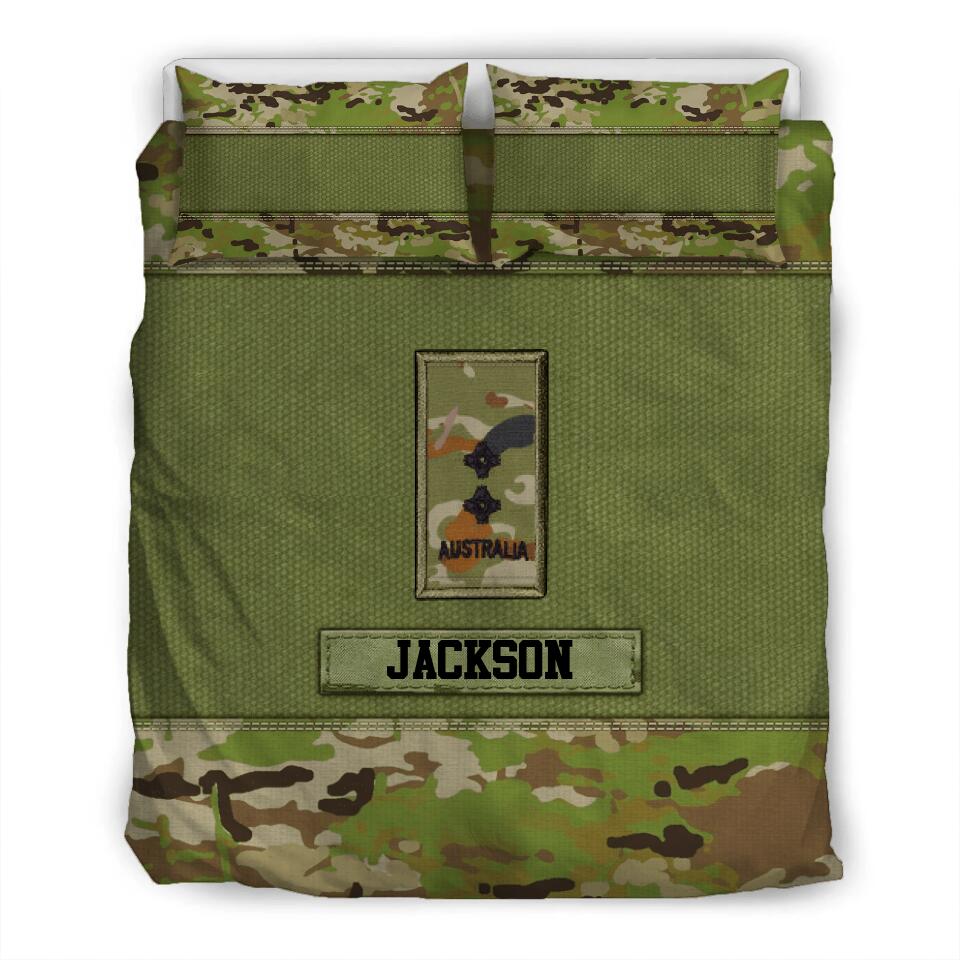 Personalized Veteran/Solider Australia Bedding Set Printed DMDT1708
