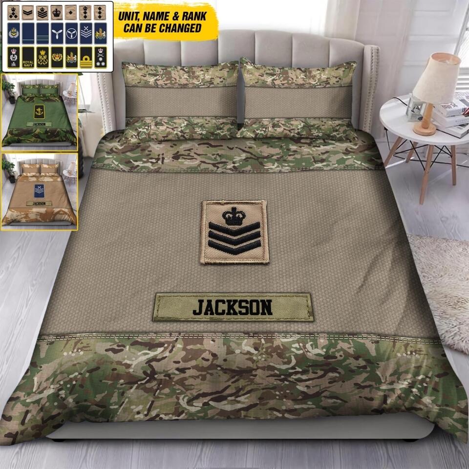 Personalized Veteran/Solider United Kindom Bedding Set Printed DMDT1708