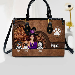 Personalized Dog Mom Leather Bag Printed NQVQ1708