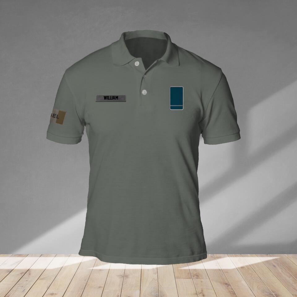 Personalized Belgium Veteran/ Solider Rank Polo Shirts 3D Printed QTVQ1908