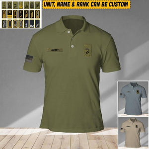 Personalized German Veteran/ Solider Rank Polo Shirts 3D Printed QTVQ1908