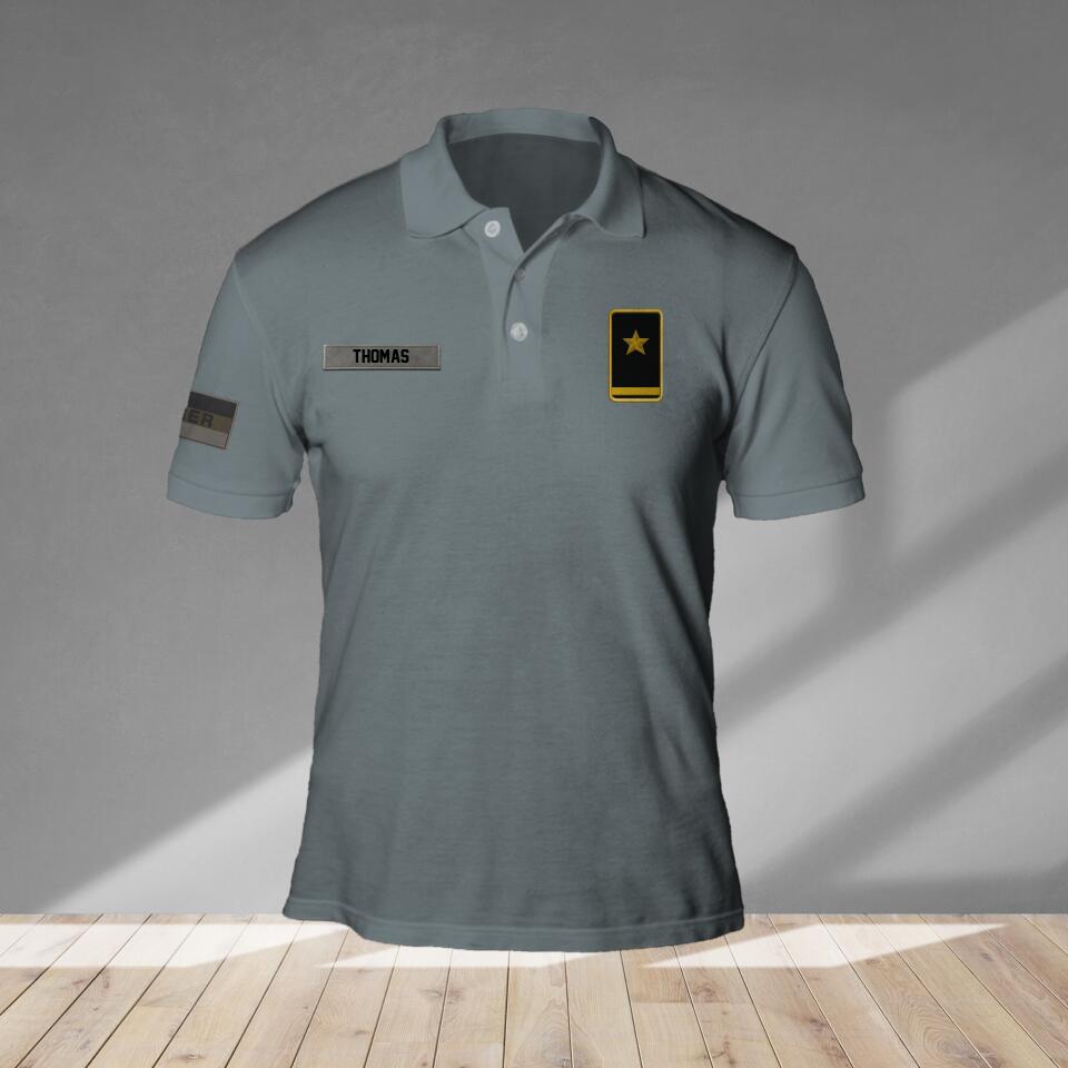 Personalized German Veteran/ Solider Rank Polo Shirts 3D Printed QTVQ1908