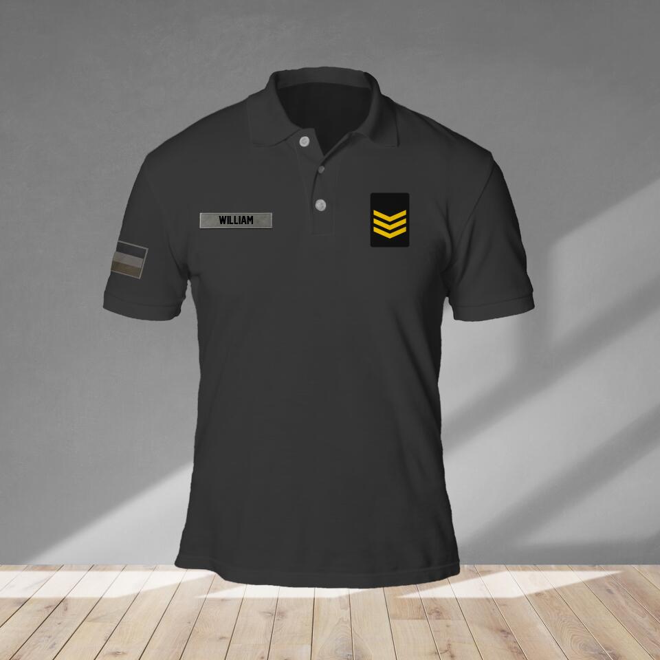 Personalized Netherlands Veteran/ Solider Rank Polo Shirts 3D Printed QTVQ1908