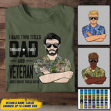 Personalized I Have Two Titles Dad And Netherland Veteran Tshirt Printed QTDT1908