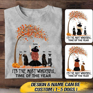 Personalized It 's The Most Wonderful Time Of The Year Fall Dog Tshirt Printed QTVQ2308